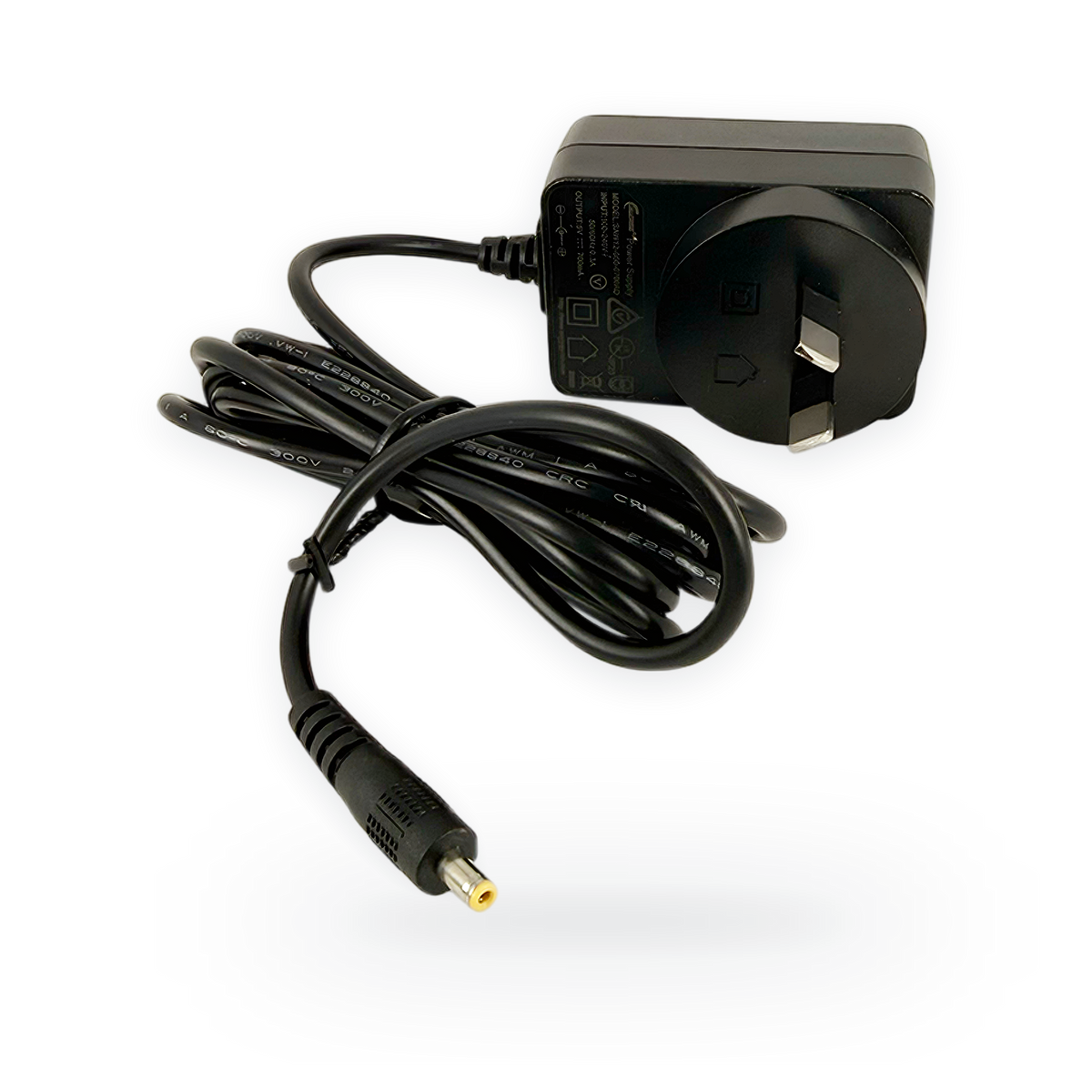 TensCare mains charger with a three-pin plug for the Sure Pro, Flexistim and Sports TENS machines