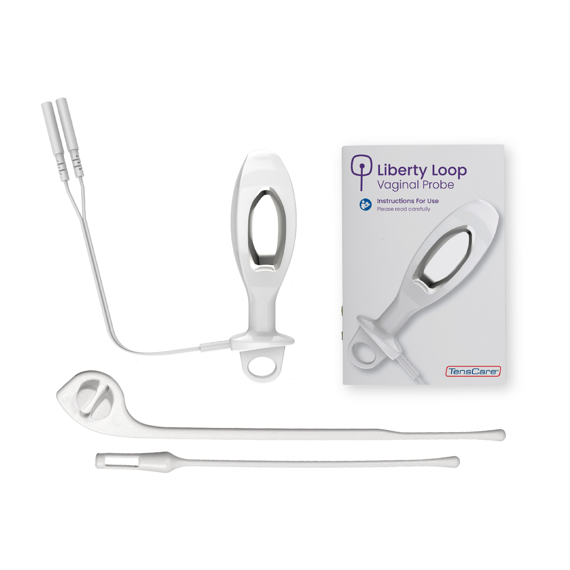 TensCare Liberty Loop probe with lead wire, pointer and instructions for use leaflet