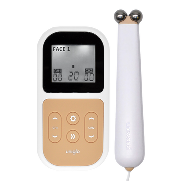 TensCare Uniglo unit with the Uniwand facial roller attachment