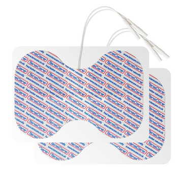 Pair of TensCare butterfly large surface electrode pads with lead wires