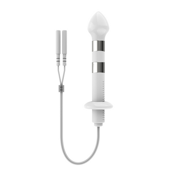 TensCare Liberty Fit anal probe with lead wires and 2 mm pin connectors