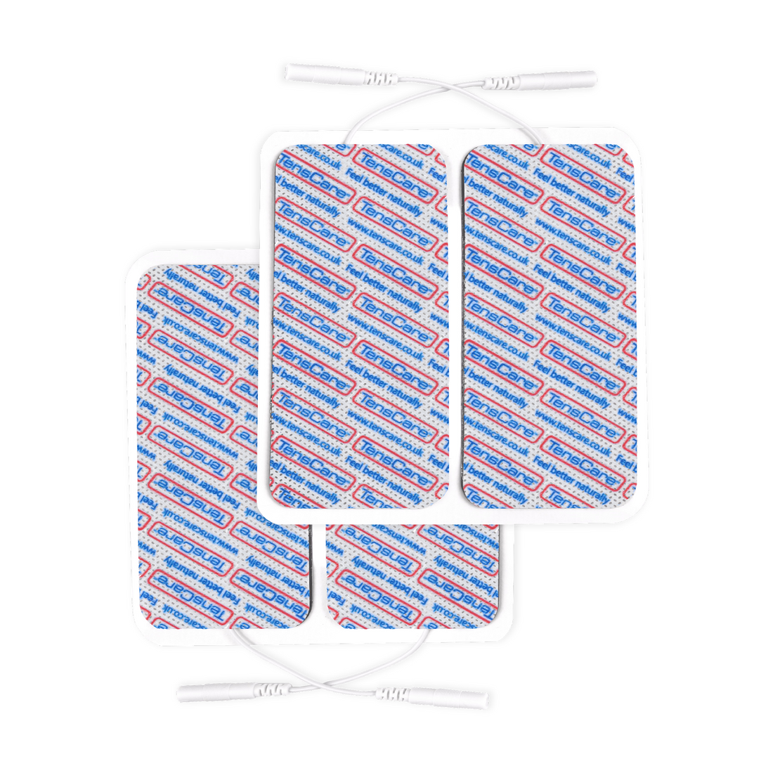 Four TensCare Perfect MamaTENS replacement electrode pads with lead wires