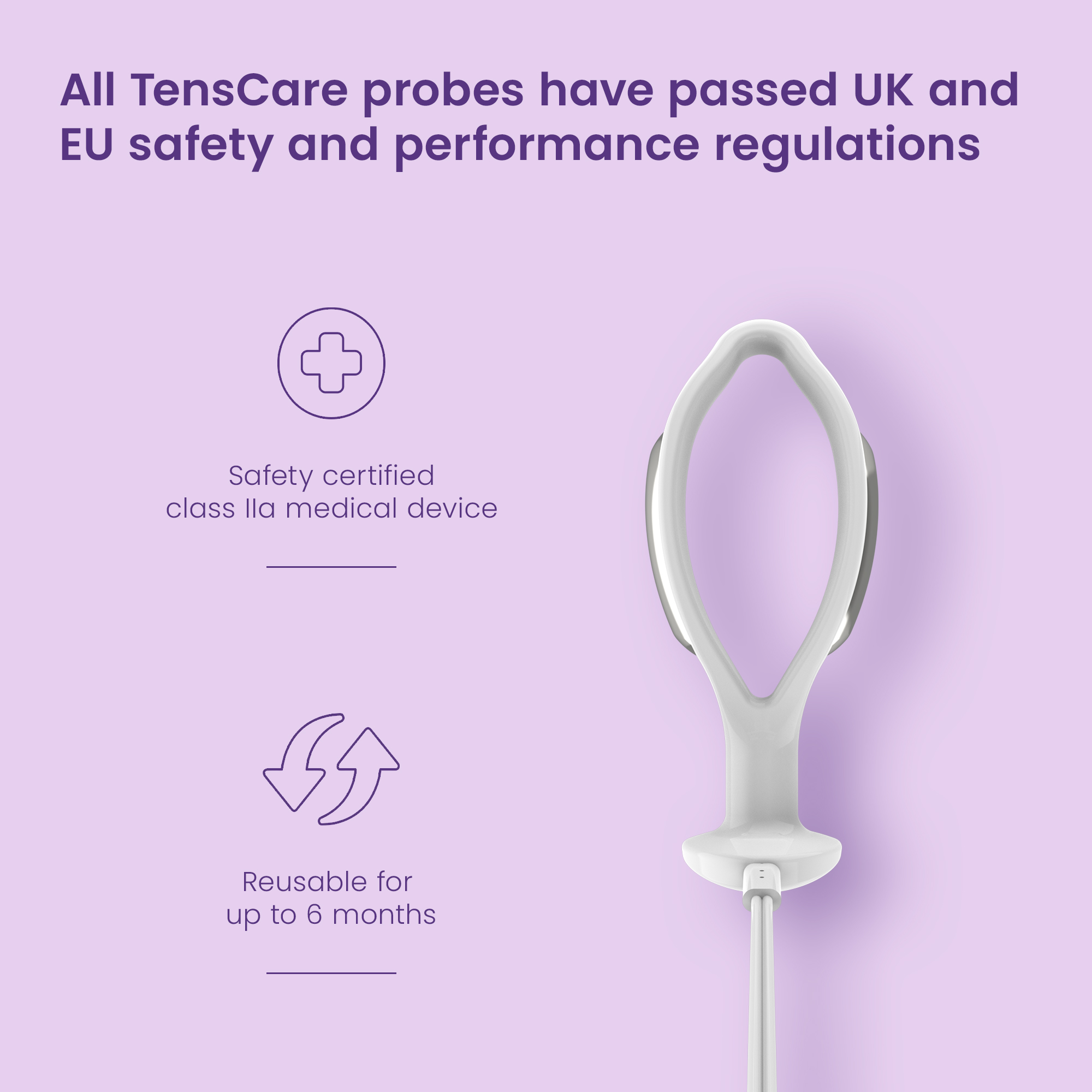 Liberty Loop probe, a safety certified class IIa medical device reusable for up to 6 months