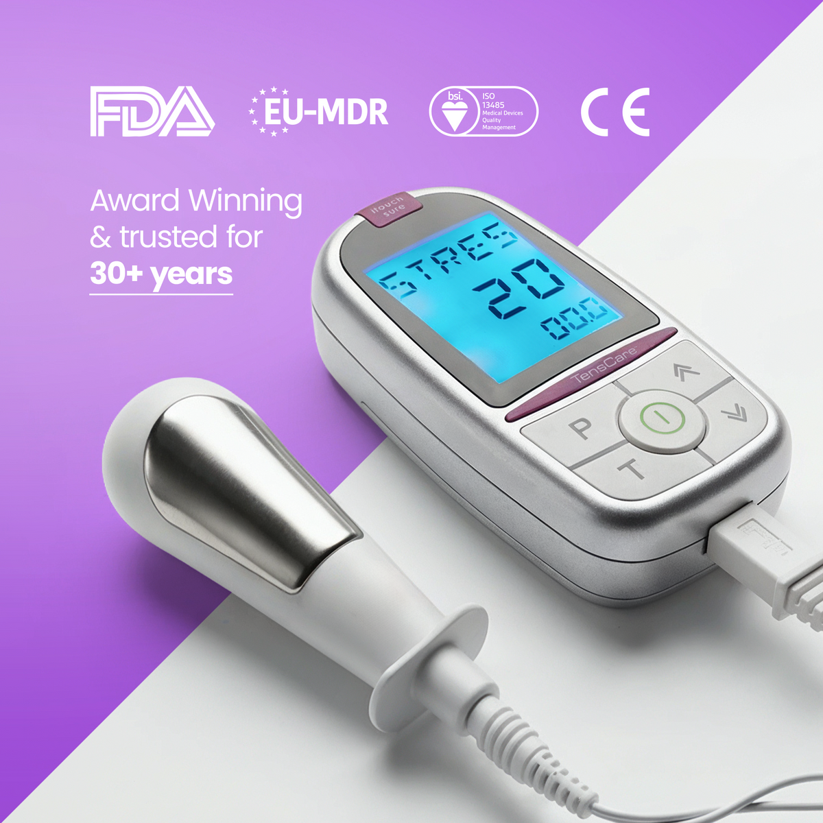iTouch Sure unit and probe with FDA, EU-MDR and CE marks, award winning and trusted for 30+ years