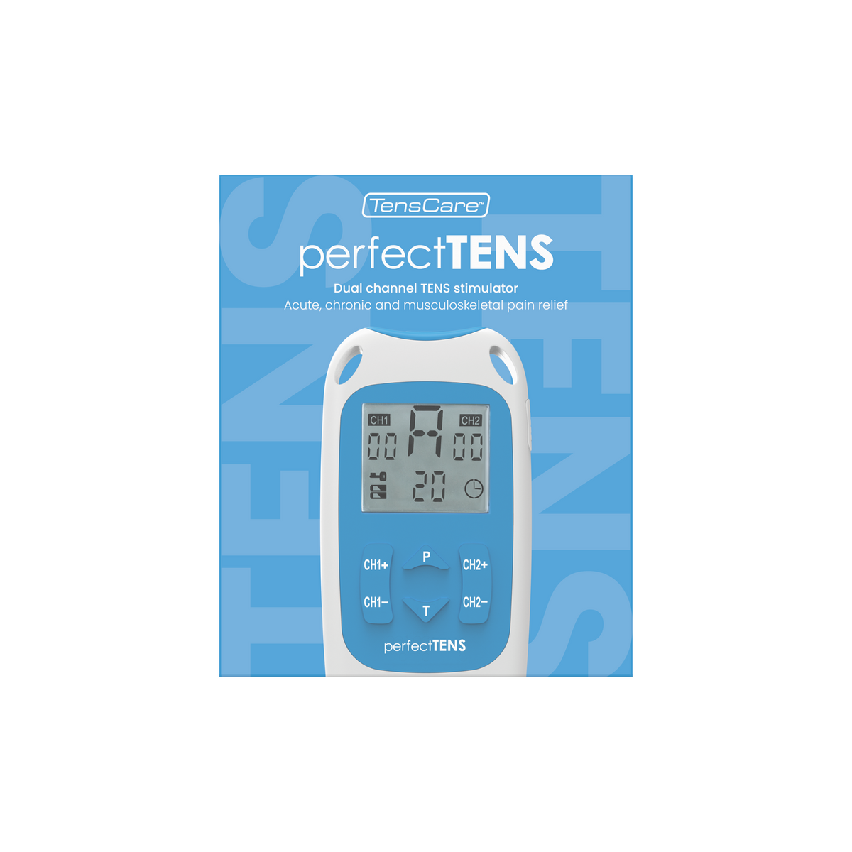 TensCare Perfect TENS retail box, front