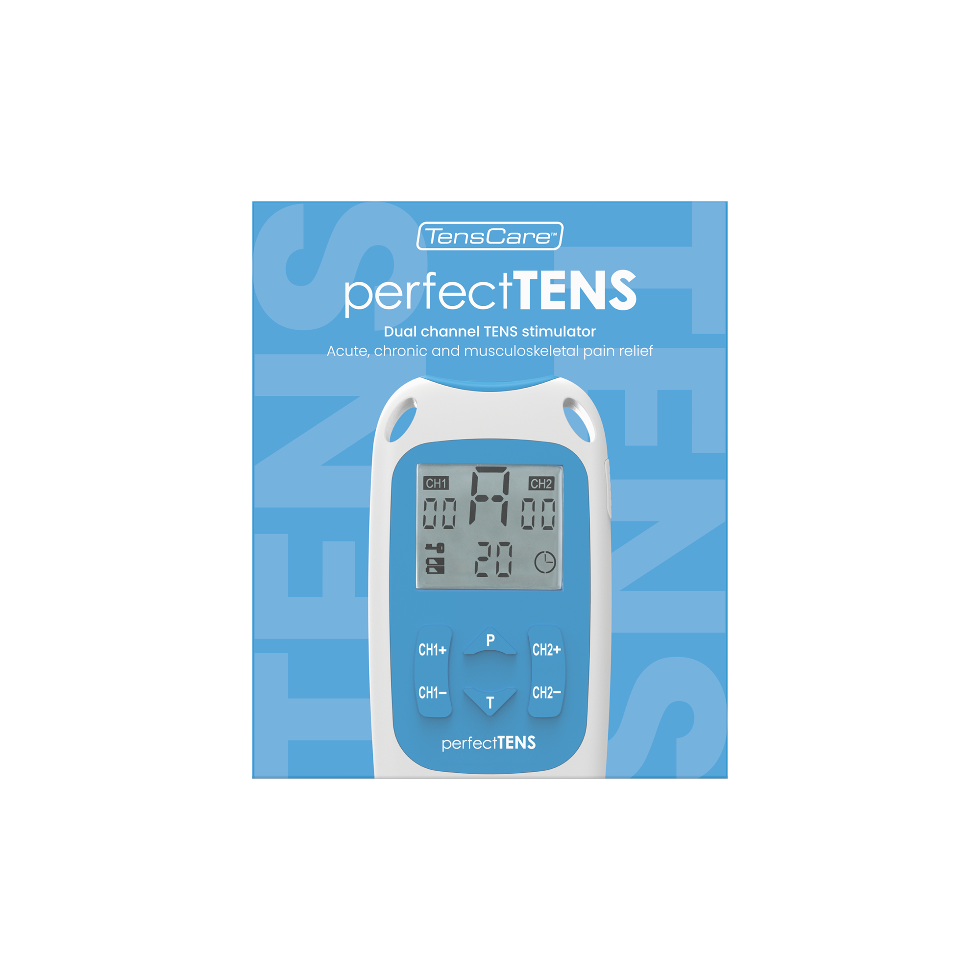 TensCare Perfect TENS retail box, front