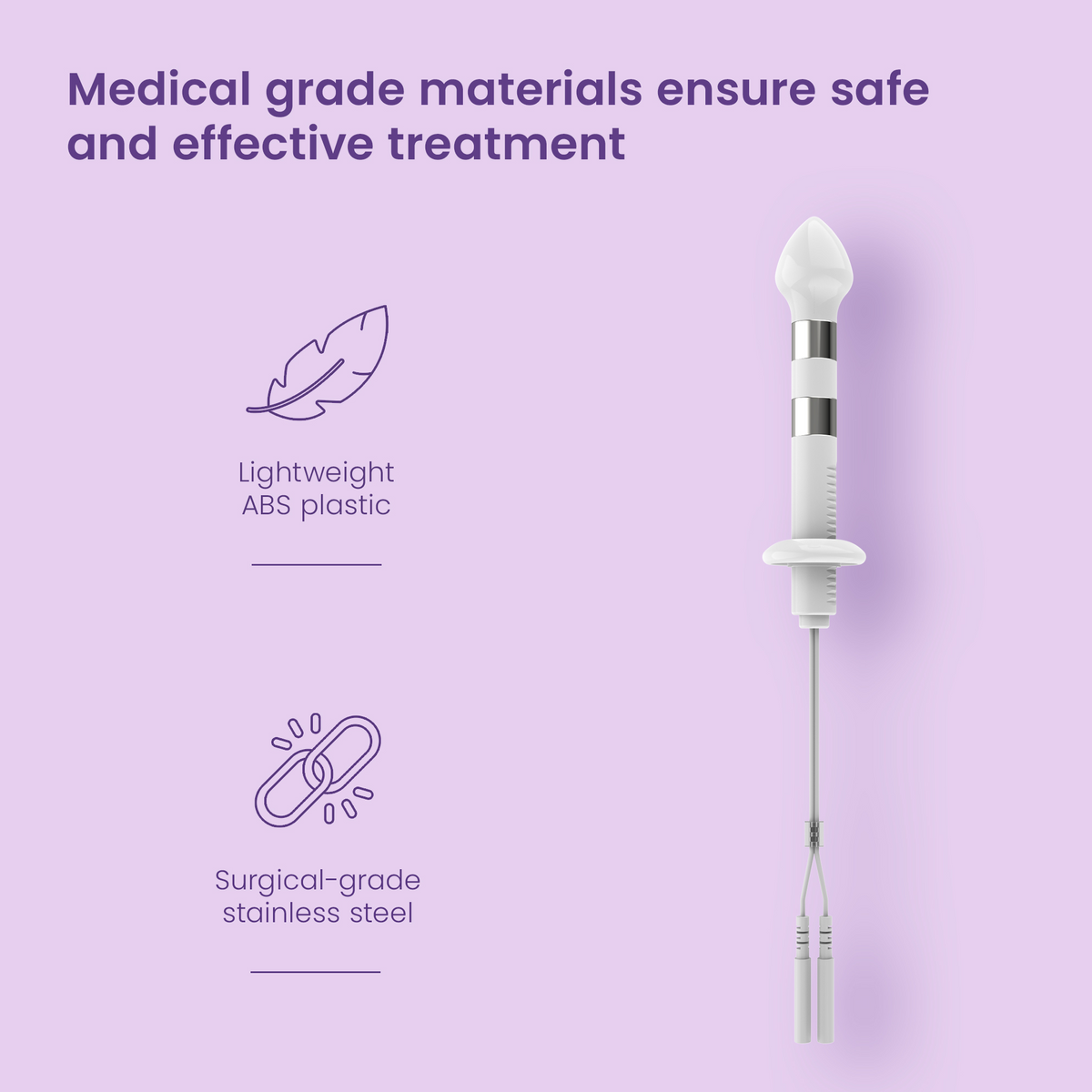 Liberty Fit probe made from lightweight ABS plastic and surgical-grade stainless steel
