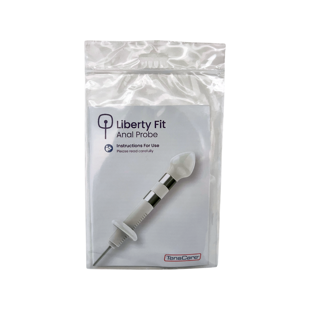 TensCare Liberty Fit Anal Probe retail pouch, front