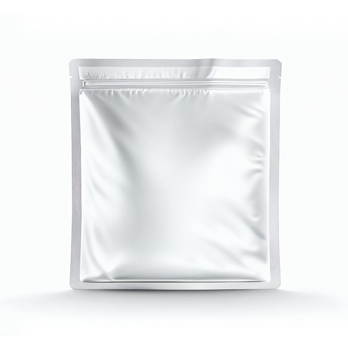 Plain silver resealable foil pouch for the TensCare knee pain electrode