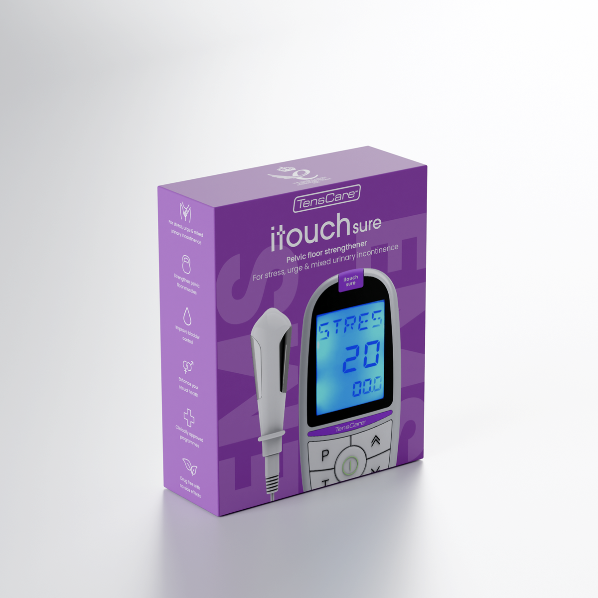 TensCare iTouch Sure retail box, front