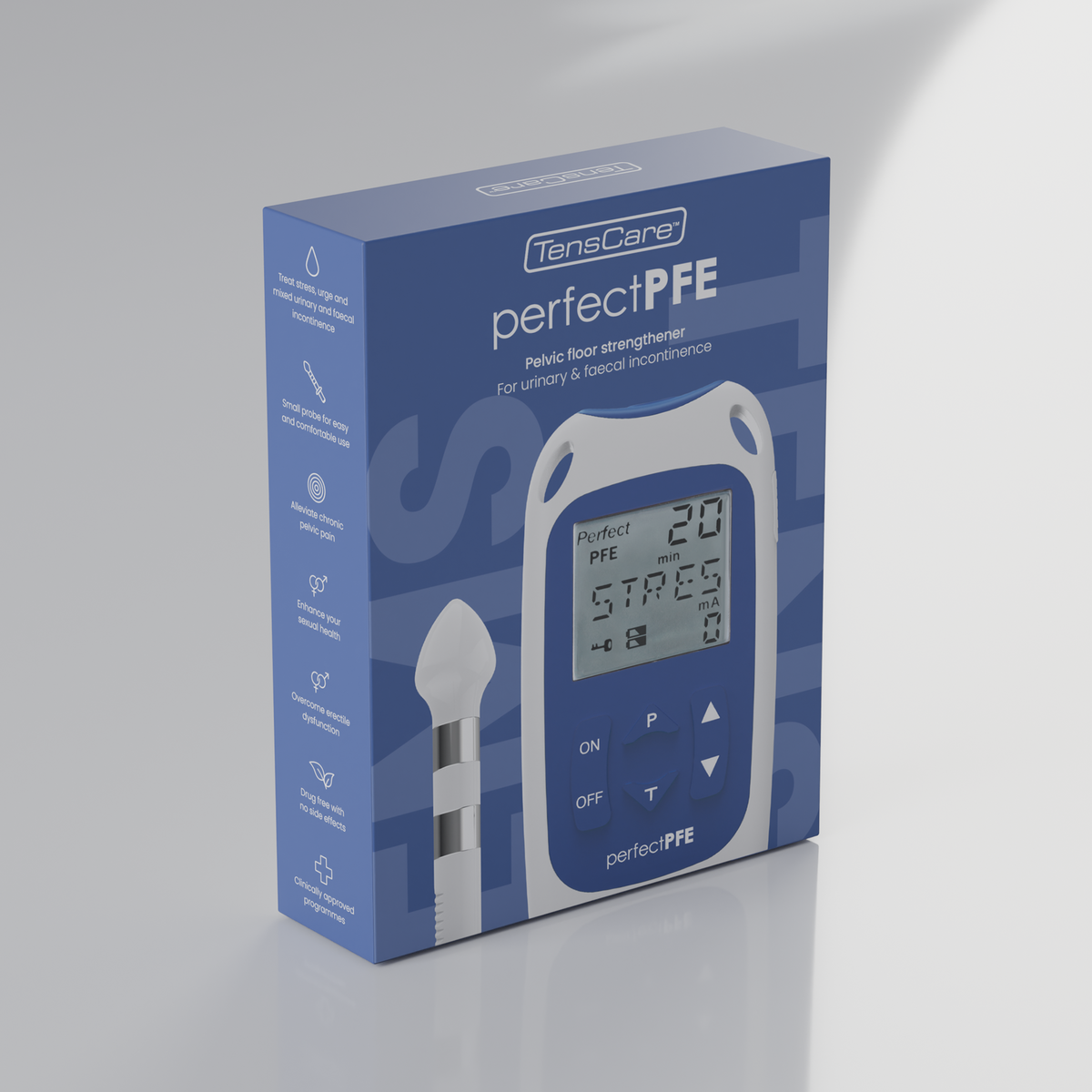 TensCare Perfect PFE for men retail box, front