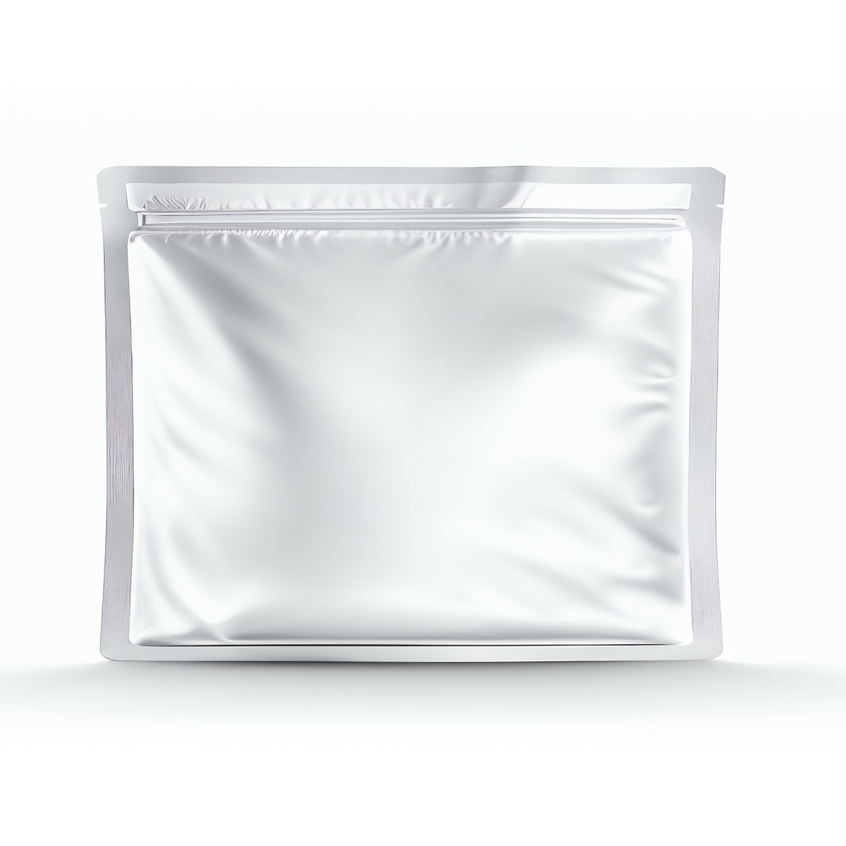 Plain silver resealable foil pouch for the TensCare neck pain electrode