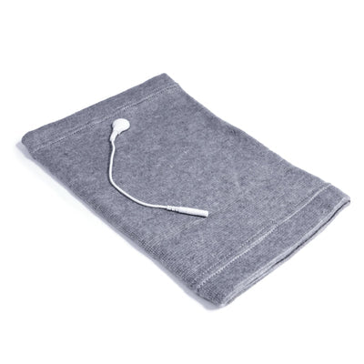 TensCare kneestim grey conductive knee sleeve electrode with lead wire, folded