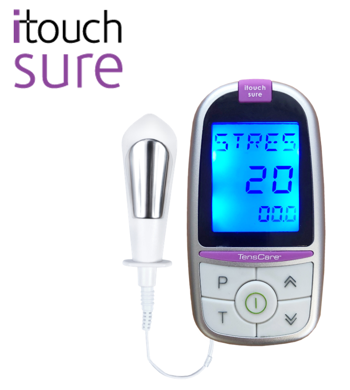 iTouch Sure unit and probe beside the iTouch Sure logo