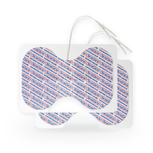 Pair of TensCare butterfly large surface electrode pads with lead wires