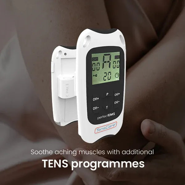 Perfect EMS unit, soothing aching muscles with additional TENS programmes