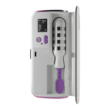 TensCare iTouch Go wireless pelvic floor exerciser in its open charging case