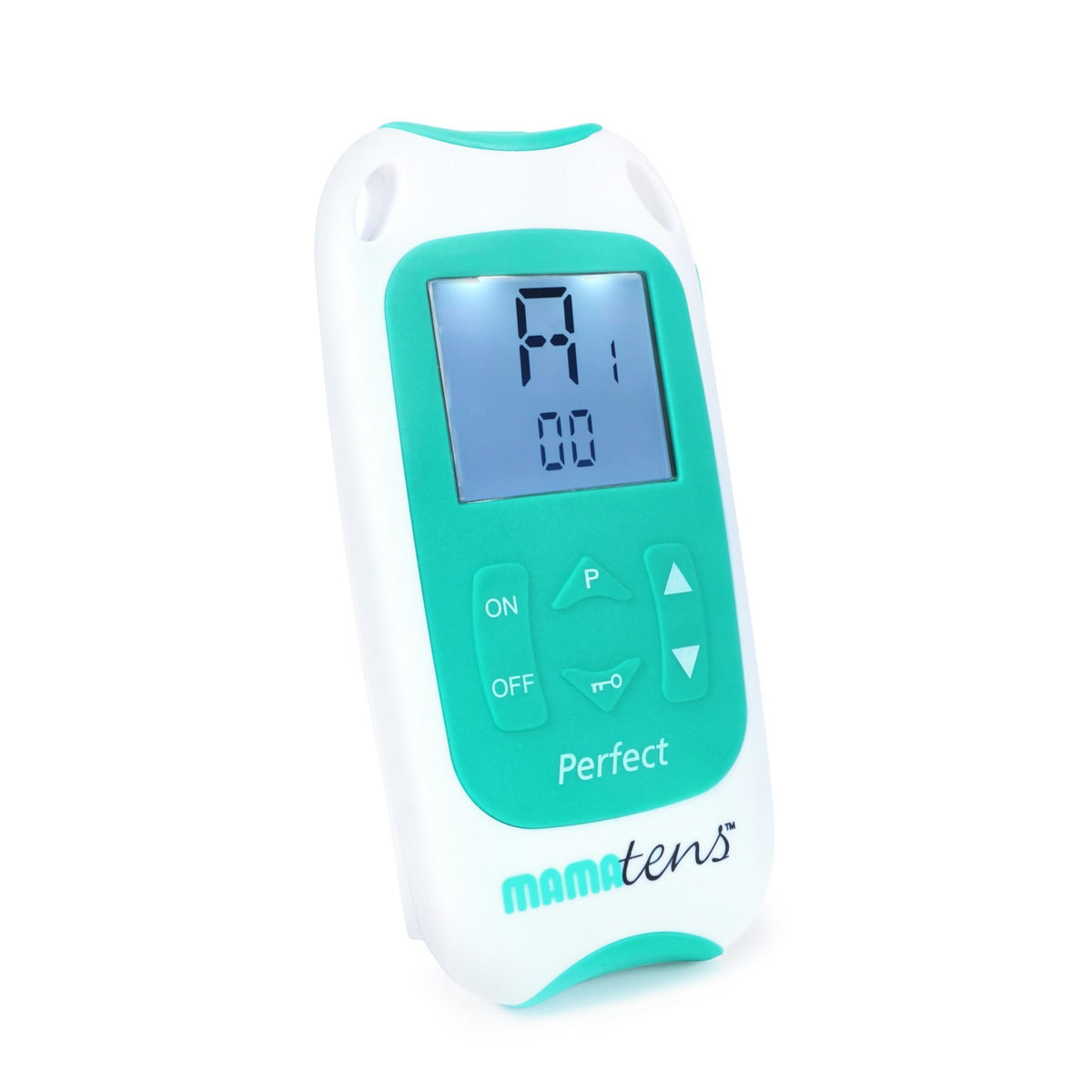 TensCare Perfect MamaTENS unit, angled view