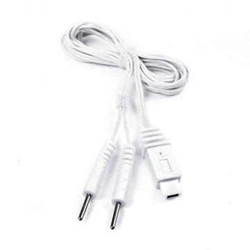 TensCare white replacement lead with mini-USB connector and two 2 mm pins for the iTouch Sure and Elise