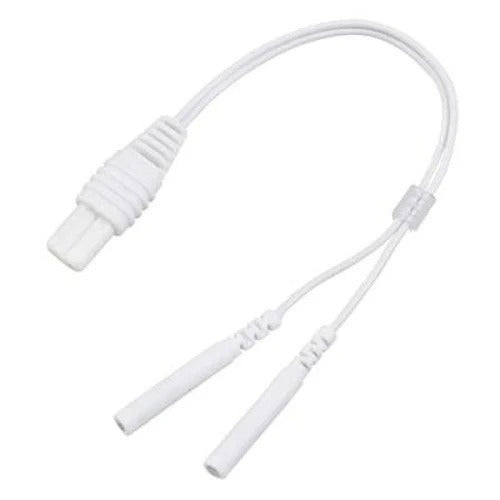 TensCare white replacement short lead for the Liberty and Liberty Plus vaginal probes, with 2 mm pin connectors