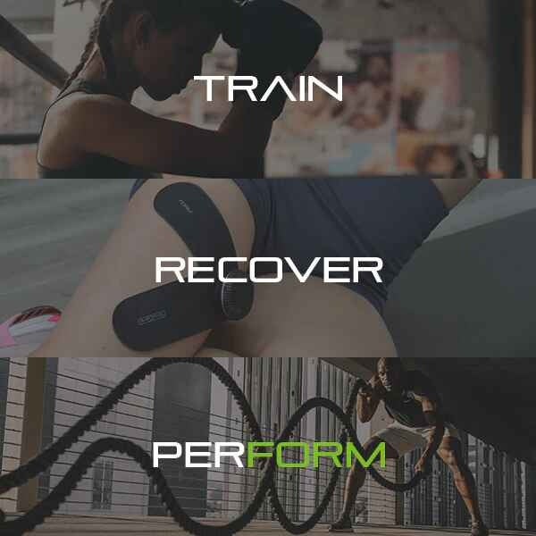 FORM device shown across three uses labelled train, recover and perform