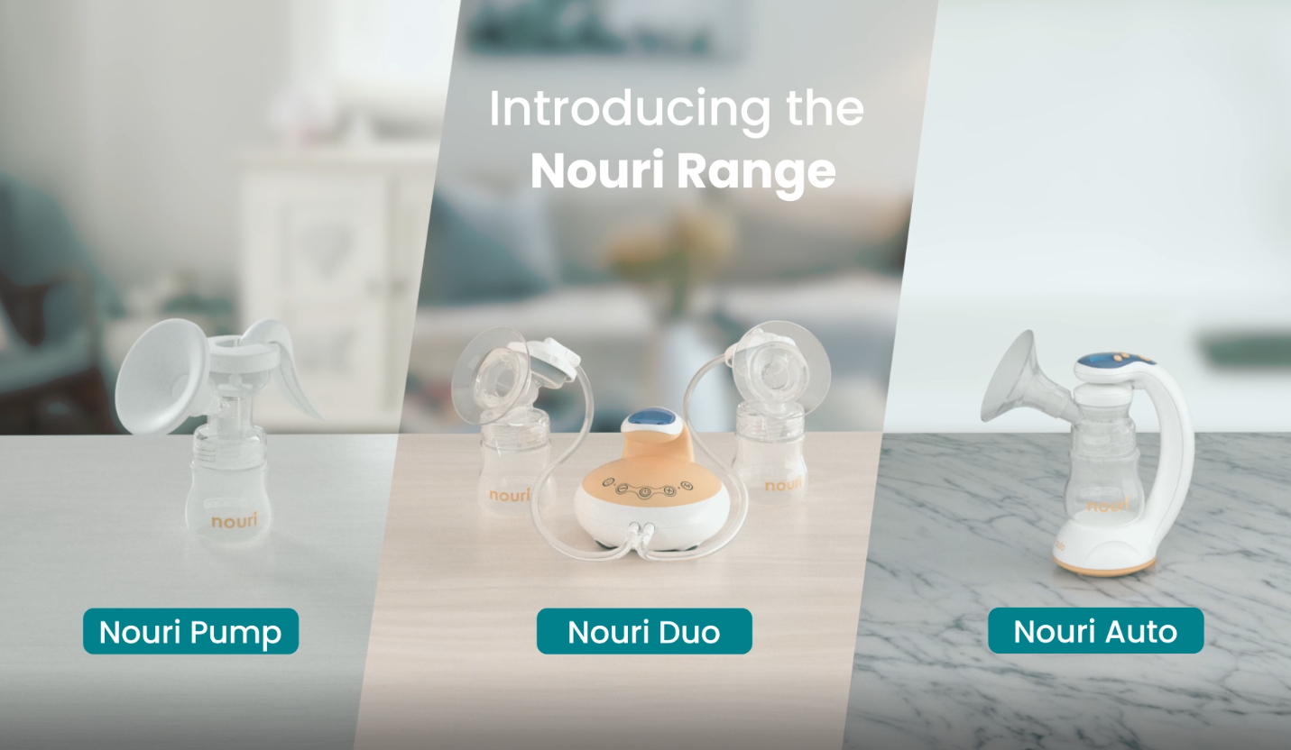 The Nouri range: Nouri Pump, Nouri Duo and Nouri Auto breast pumps