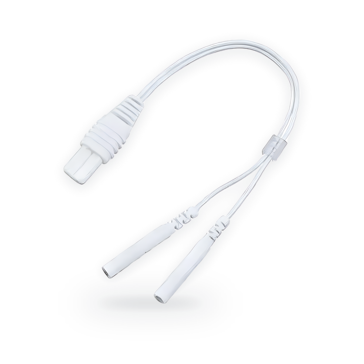 TensCare white replacement short lead for the Liberty and Liberty Plus vaginal probes, with 2 mm pin connectors