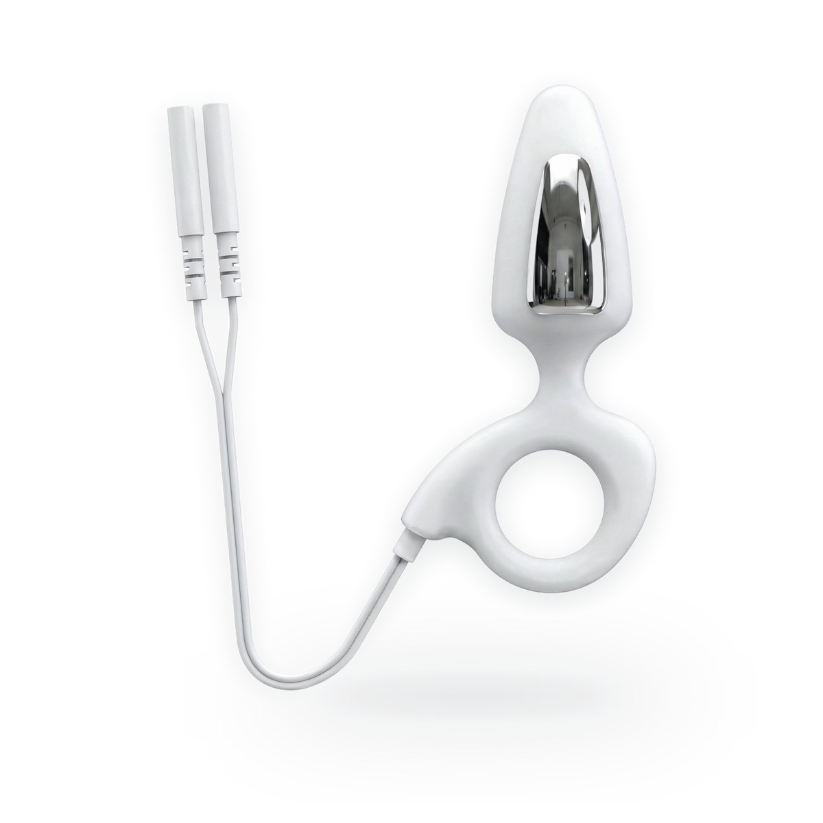 TensCare Liberty Mini vaginal probe with lead wires and base retrieval ring