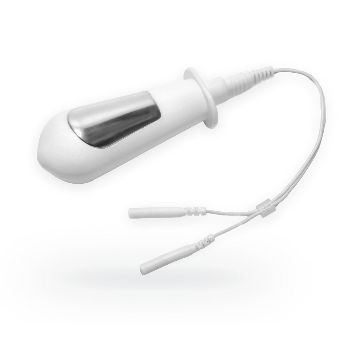 TensCare Liberty vaginal probe electrode with lead wires and 2 mm pin connectors