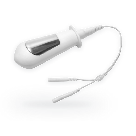 TensCare Liberty vaginal probe electrode with lead wires and 2 mm pin connectors