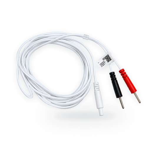 TensCare L-CPT replacement lead wire, white, with red and black pin connectors