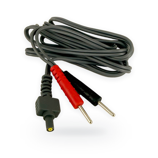 TensCare grey replacement lead for the Sure Pro, with red and black 2 mm pin connectors