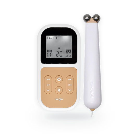 TensCare Uniglo unit with the Uniwand facial roller attachment